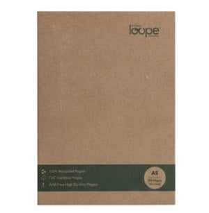 Loope Brown Notebook A5 | Unruled | 100 Pages
