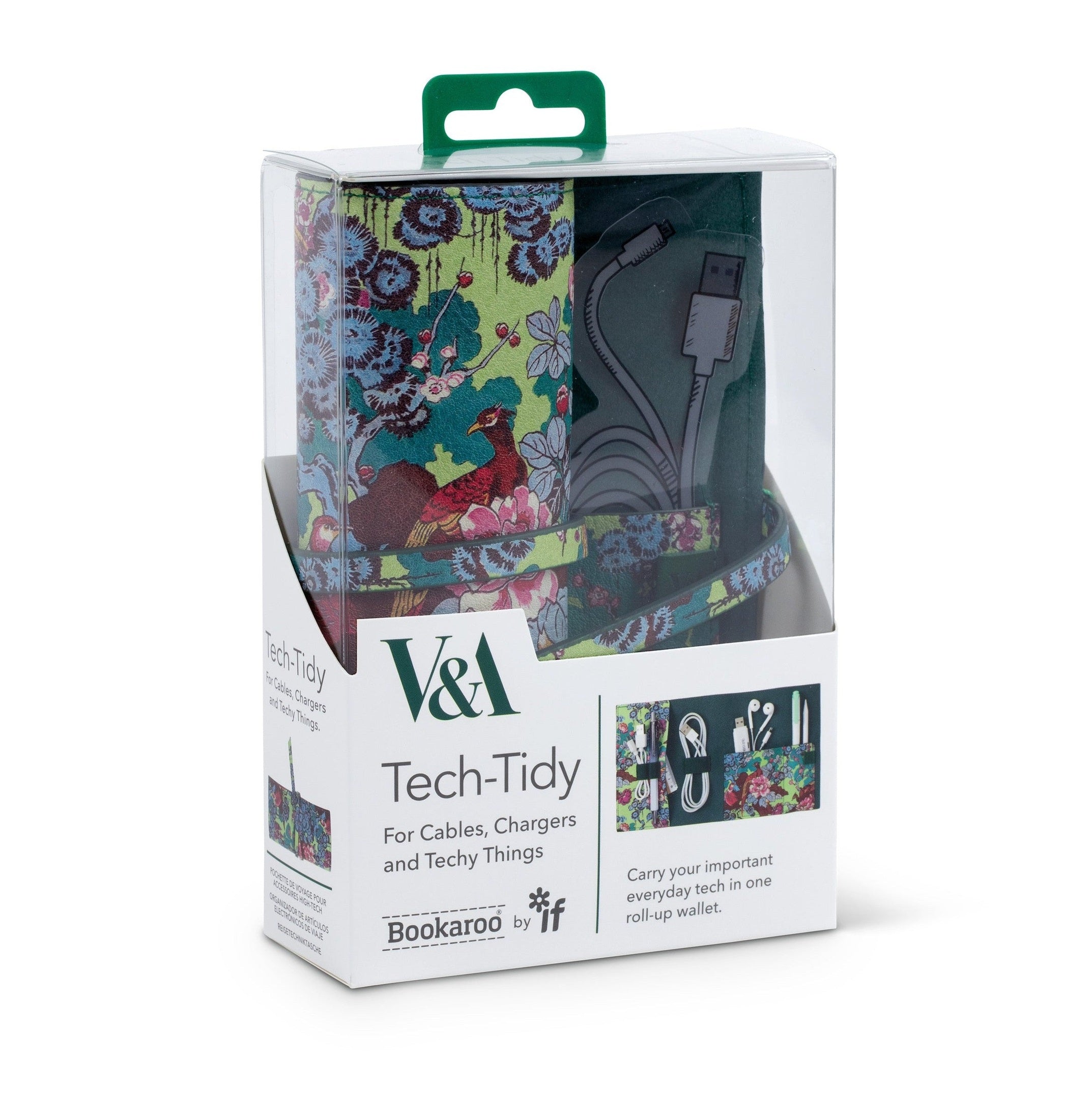 V&A Bookaroo Tech-Tidy in Sundour Pheasant – Elegant Faux-Leather Organizer