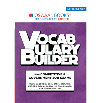 imagOswaal Vocabulary Builder for competitive Exams Useful for SSC, CGL, CHSL, BANK, CTET, DSSSB, CUET, NDA, Defence aspirants & more buy online at crossword.in
