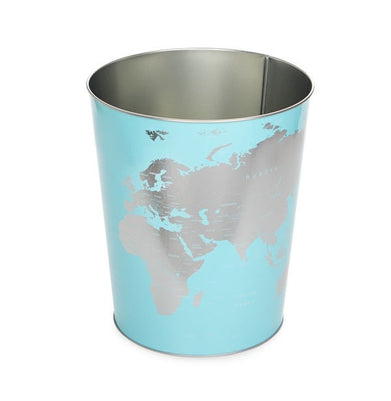 imagWastebasket,Globe,Turquoise,-27539