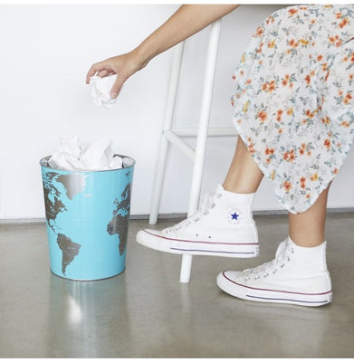 imagWastebasket,Globe,Turquoise,-27539
