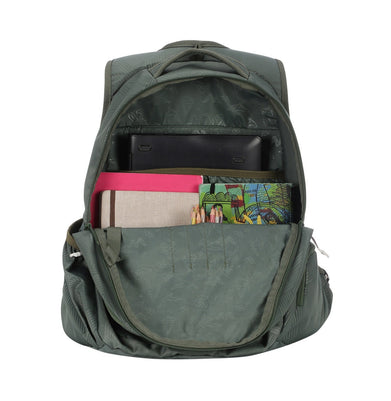 imagWildcraft WIKI Girl 4 Streak Olive Backpack with Sleeve Separator