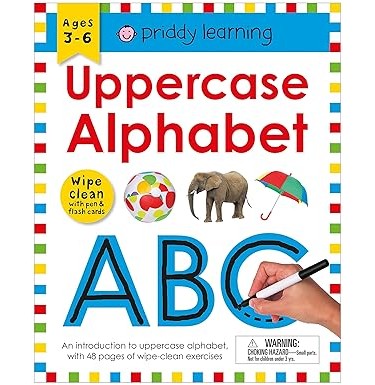 imagWipe Clean Workbook: Uppercase Alphabet enclosed spiral binding : Ages 3:6; wipe:clean with pen & flash cards Wipe Clean Learning Books Spiral:bound Priddy Roger