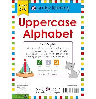 imagWipe Clean Workbook: Uppercase Alphabet enclosed spiral binding : Ages 3:6; wipe:clean with pen & flash cards Wipe Clean Learning Books Spiral:bound Priddy Roger