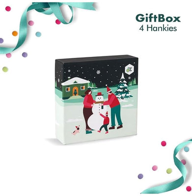 imagXmas 4 Large Hankies Gift Box of Men's