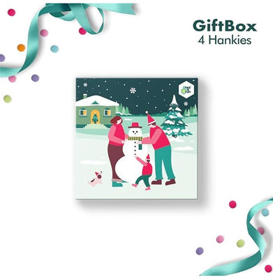 imagXmas 4 Small Hankies Gift Box Of Kid's