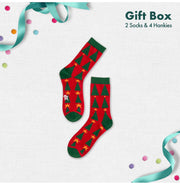 image //www.c...Xmas Special Gift Box of 2 Socks + 4 Hankies