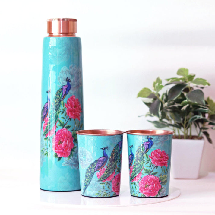 The Royal Peacock Copper Tumblers Set of 2 Crossword.in