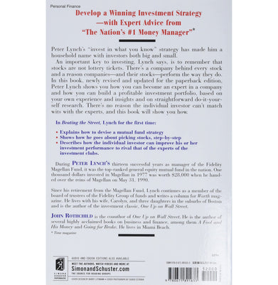 imagBeating the Street. How to Pick Winning Stocks and Develop a Strategy for Mutual Funds Paperback