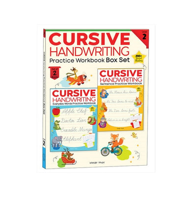 imagCursive Handwriting : Everyday Letters and Sentences : Level 2 Practice Workbooks For Children Set of 2 Books Paperback Wonder House Books
