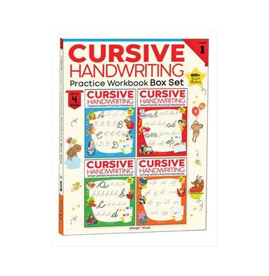 imagCursive Handwriting : Small Letters Capital Letters Joining Letters and Word Family : Level 1 Practice Workbooks For Children Set of 4 Books Paperback Wonder House Books