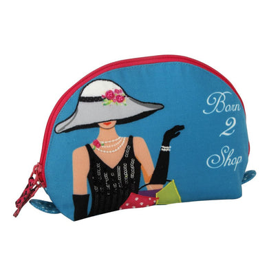 imagBORN TO SHOP HALFMOON COSMETIC BAG
