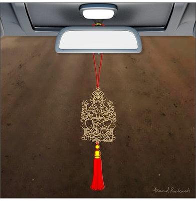 imagCar Hanging Goldplated - Sri Ganesha