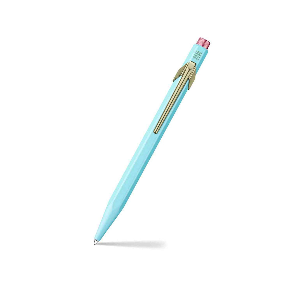 Caran D'Ache 849 Claim Your Style Ballpoint Pen - Bluish Pale - WP31993 - Crossword.in 