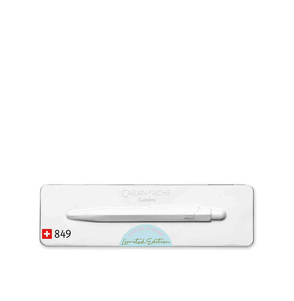 Caran D'Ache 849 Claim Your Style Ballpoint Pen - Bluish Pale - WP31993 - Crossword.in 