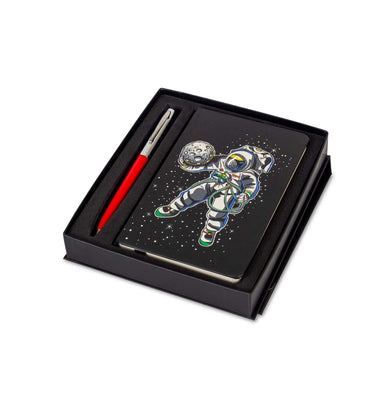 imagFisher Space Pen Cap-O-Matic Maroon Ballpoint Pen Astronaut Holds Moon N6-Wp29732