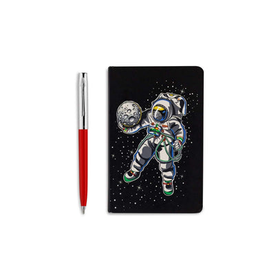 imagFisher Space Pen Cap-O-Matic Maroon Ballpoint Pen Astronaut Holds Moon N6-Wp29732