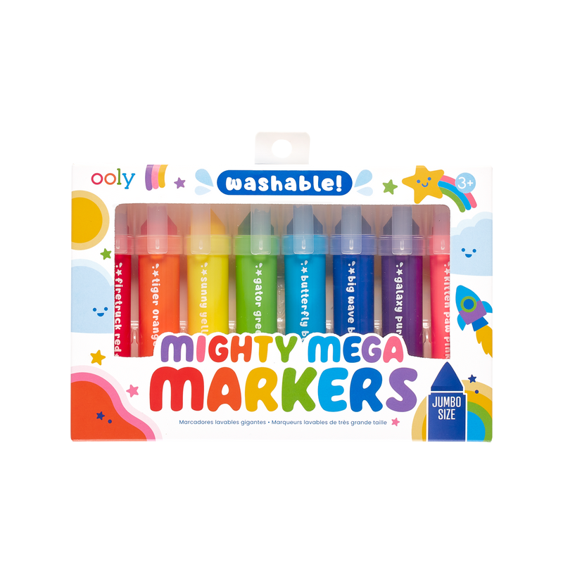 Mighty Mega Markers: Jumbo Washable Markers For Young Creators