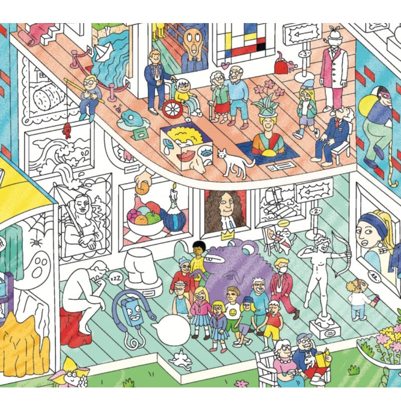 OMY Crazy Museum Giant Coloring Poster - Crossword.in 