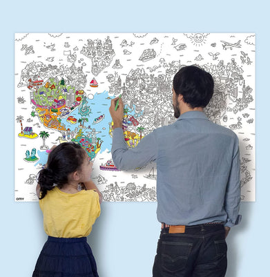 imagOMY Giant Colouring Poster - Atlas