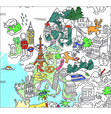 imagOMY Giant Colouring Poster - Atlas