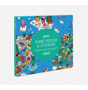 image //www.c...OMY Giant Poster + Stickers -Atlas 10%OFF, Beyond Books, BOOKS5, Fashion Stationery, General Stationery, Non Discounted Products, OMY Giant Poster + Stickers -Atlas, Stationery & Gifts crossword.in