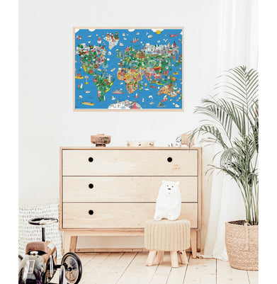 imagOMY Giant Poster + Stickers -Atlas 10%OFF, Beyond Books, BOOKS5, Fashion Stationery, General Stationery, Non Discounted Products, OMY Giant Poster + Stickers -Atlas, Stationery & Gifts crossword.in