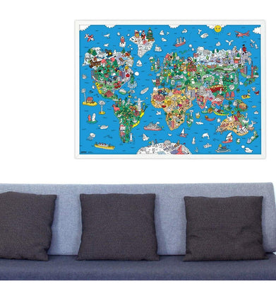 imagOMY Giant Poster + Stickers -Atlas 10%OFF, Beyond Books, BOOKS5, Fashion Stationery, General Stationery, Non Discounted Products, OMY Giant Poster + Stickers -Atlas, Stationery & Gifts crossword.in