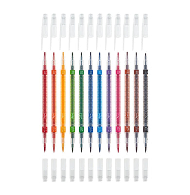 imagOOLY Calligraphy Duo Double-Ended Markers Set of 12