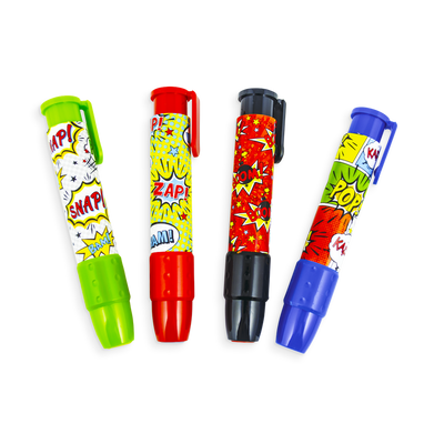 imagOOLY Click-it Erasers: Comic Attack