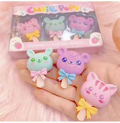 imagOOLY Cutie Pops Scented Erasers - Set of 3