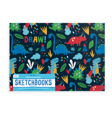 imagOOLY Doodle Pad Duo Sketchbooks: Dino- Days - Set of 2