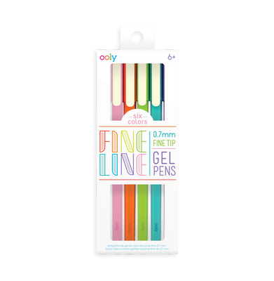 imagOOLY Fine Line Colored Gel Pens - Set of 6