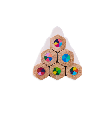 imagOOLY Kaleidoscope Multi Colored Pencils - Set of 6