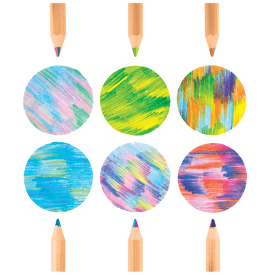 imagOOLY Kaleidoscope Multi Colored Pencils - Set of 6