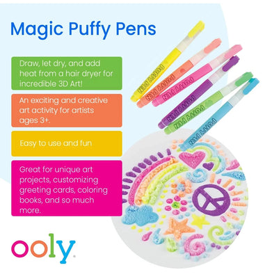 imagOOLY Magic Puffy Pens - Set of 6