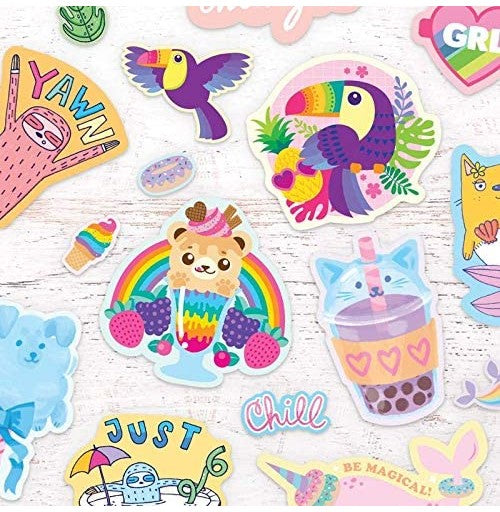 OOLY, Nom Nom Narwhals Scented Stickers - 2 Sticker Sheets + 8 Jumbo Stickers - Crossword.in 