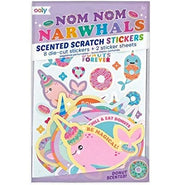 image //www.c...OOLY, Nom Nom Narwhals Scented Stickers - 2 Sticker Sheets + 8 Jumbo Stickers