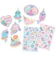 image //www.c...OOLY, Nom Nom Narwhals Scented Stickers - 2 Sticker Sheets + 8 Jumbo Stickers