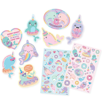 imagOOLY, Nom Nom Narwhals Scented Stickers - 2 Sticker Sheets + 8 Jumbo Stickers