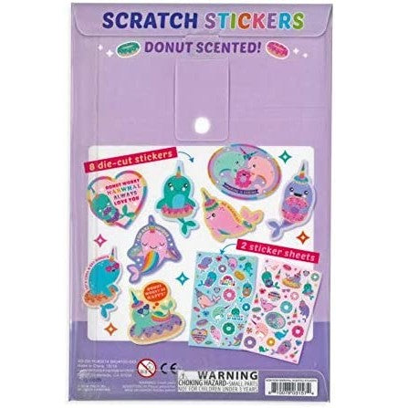 OOLY, Nom Nom Narwhals Scented Stickers - 2 Sticker Sheets + 8 Jumbo Stickers - Crossword.in 