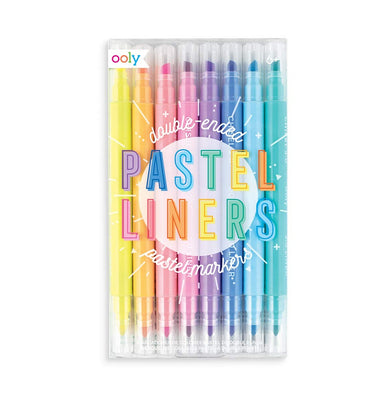 imagOOLY Pastel Liners Double-Ended Markers Set of 8