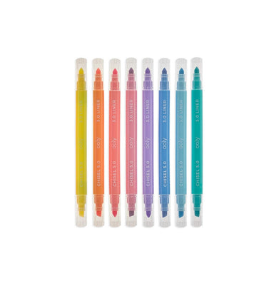 imagOOLY Pastel Liners Double-Ended Markers Set of 8