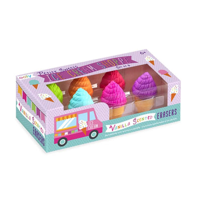 imagOOLY Petite Sweets Ice Cream Shoppe Scented Erasers - Set of 6 ( pcs )-112-061 - Crossword.in 