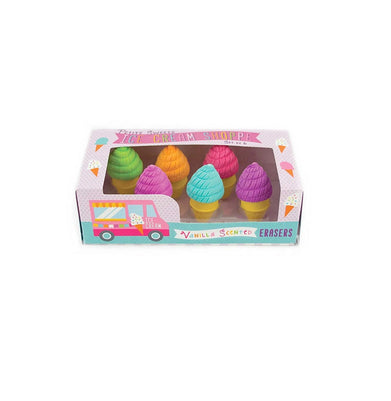 imagOOLY Petite Sweets Ice Cream Shoppe Scented Erasers - Set of 6 ( pcs )-112-061 - Crossword.in 