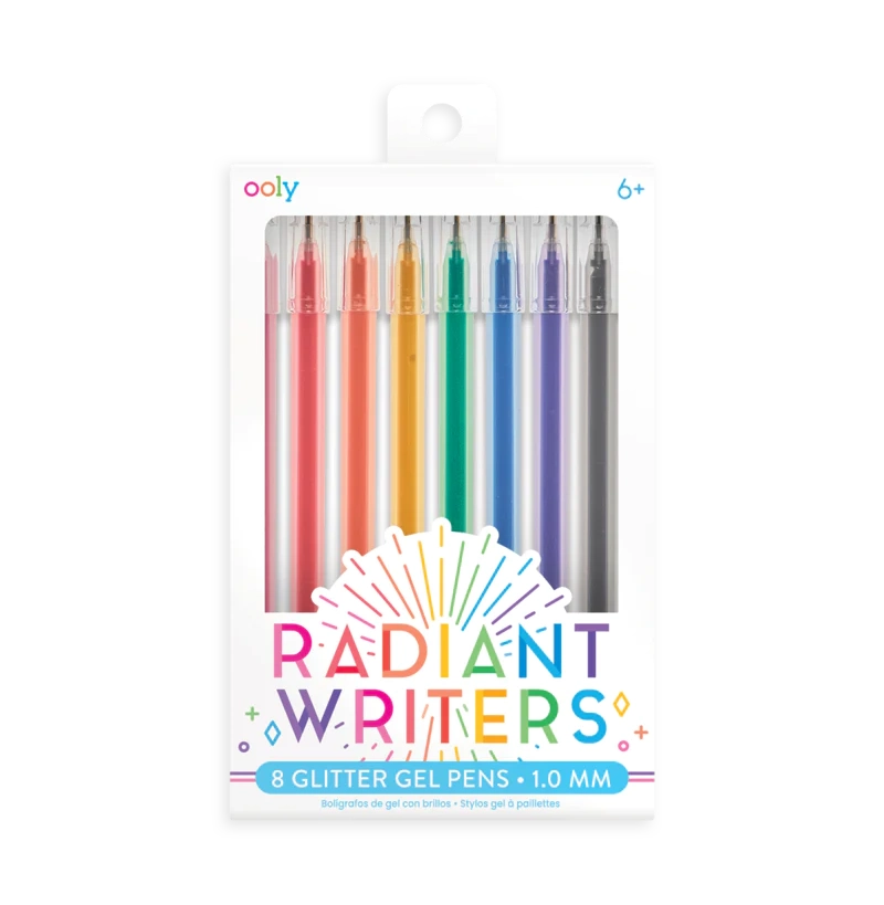 OOLY Radiant Writers Colored Glitter Gel Pens Set of pcs