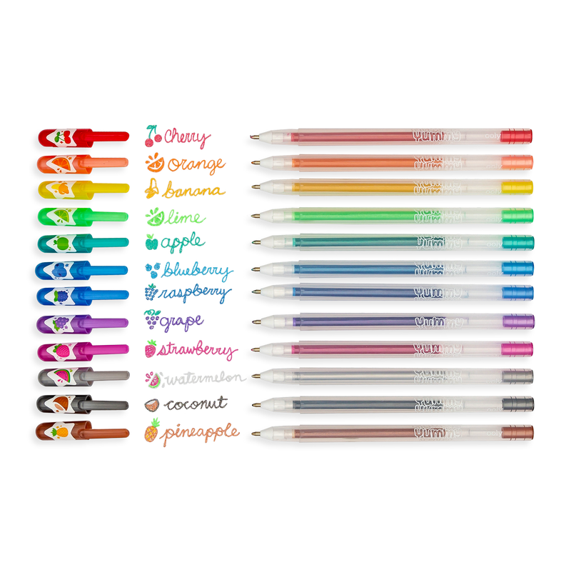 OOLY Yummy Yummy Scented Colored Glitter Gel Pens 2-0 Set of 12