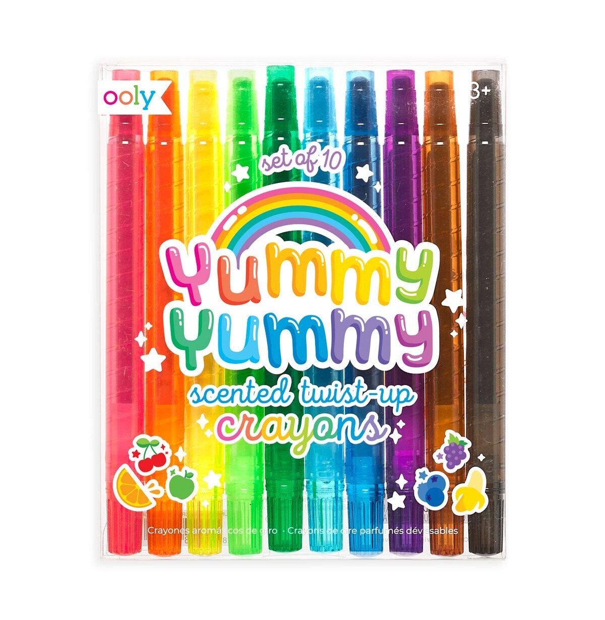 Yummy Yummy Scented Twist Up Crayons - Fun Coloring Set of 10