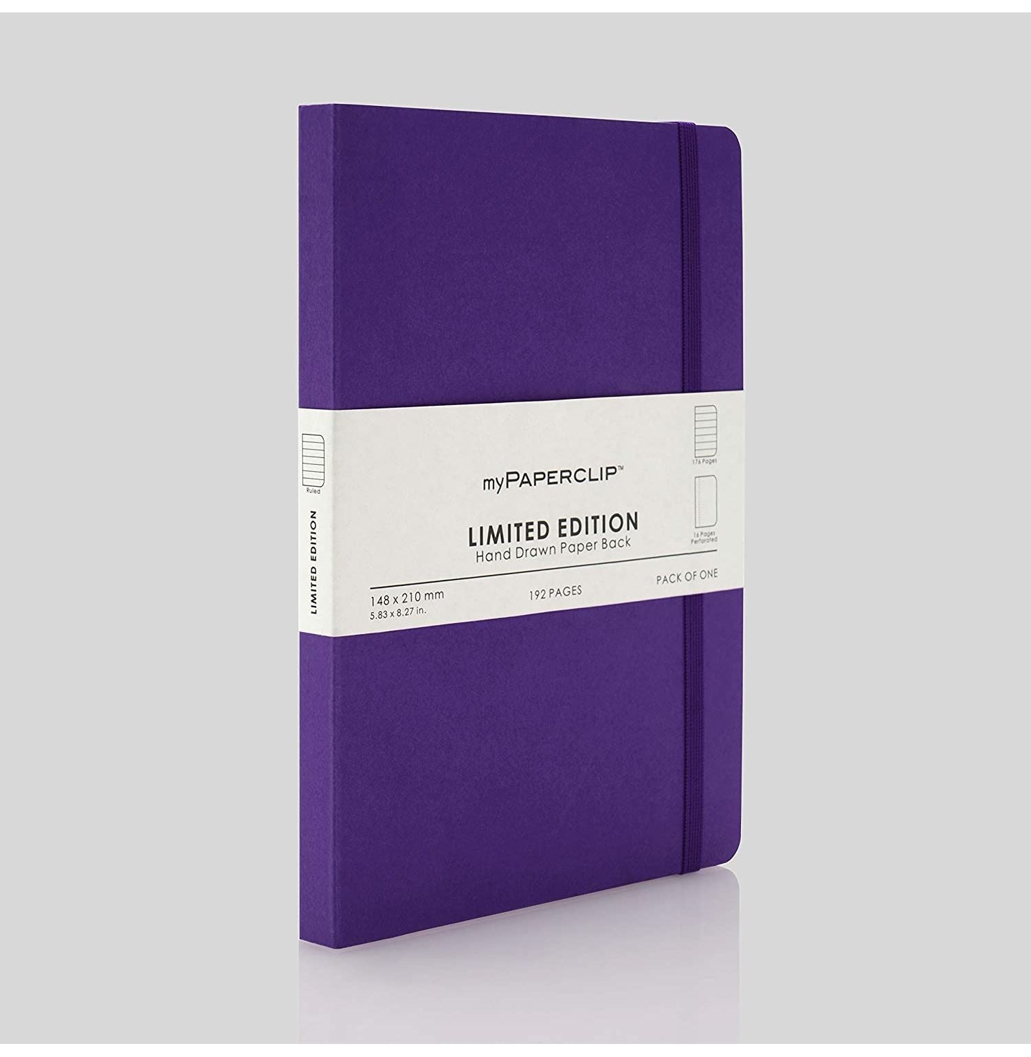 Amethyst Elegance: MyPAPERCLIP Soft Cover Notebook with 192 Premium Pages