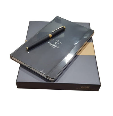 imagParker Aster Matte Black Gold Trim Roller Ball Pen - Crossword.in 